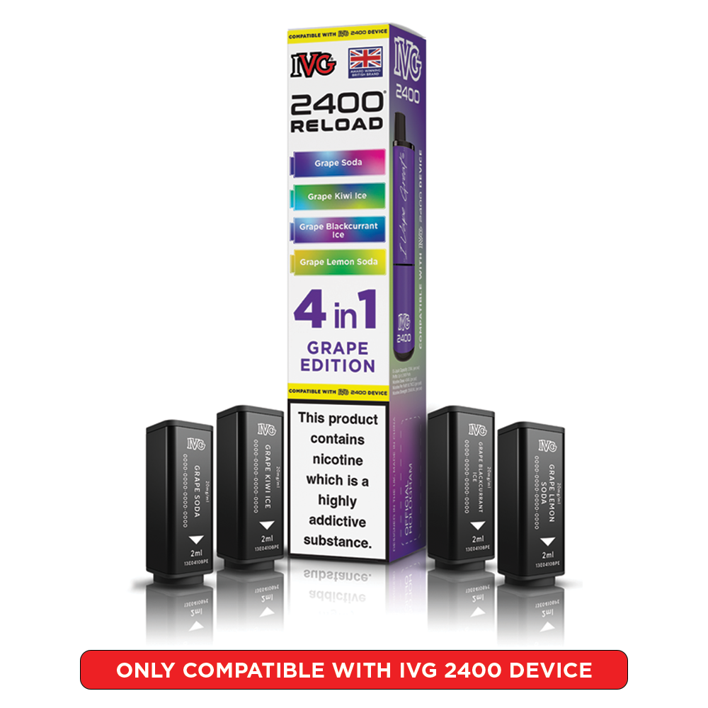 Grape Edition IVG 2400 Reload Pods 4 in 1 | Heat Vapes