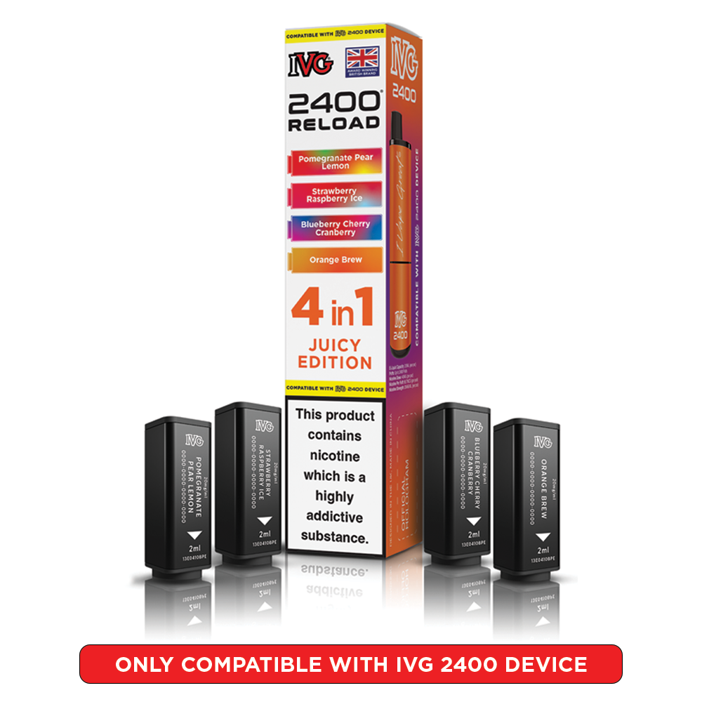Juicy Edition IVG 2400 Reload Pods 4 in 1 | Heat Vapes