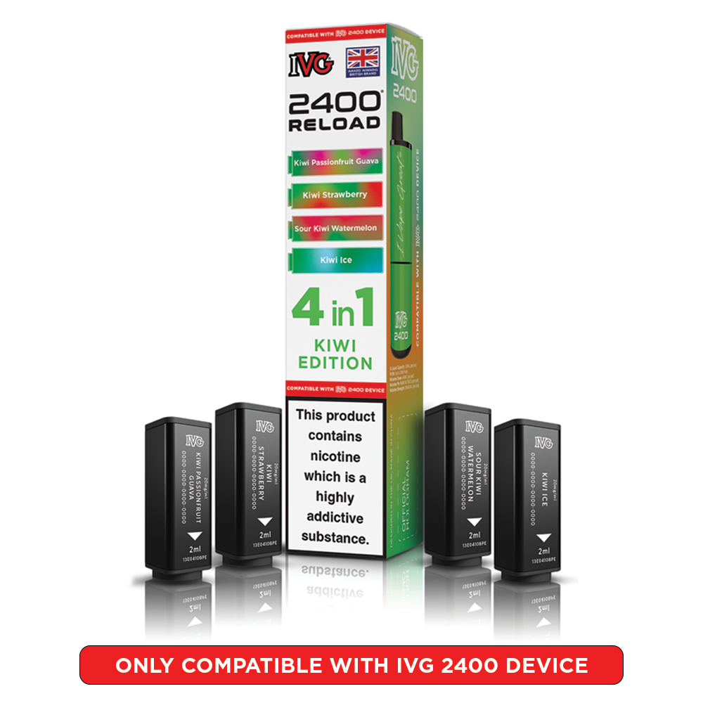 Kiwi Edition IVG 2400 Reload Pods 4 in 1 | Heat Vapes