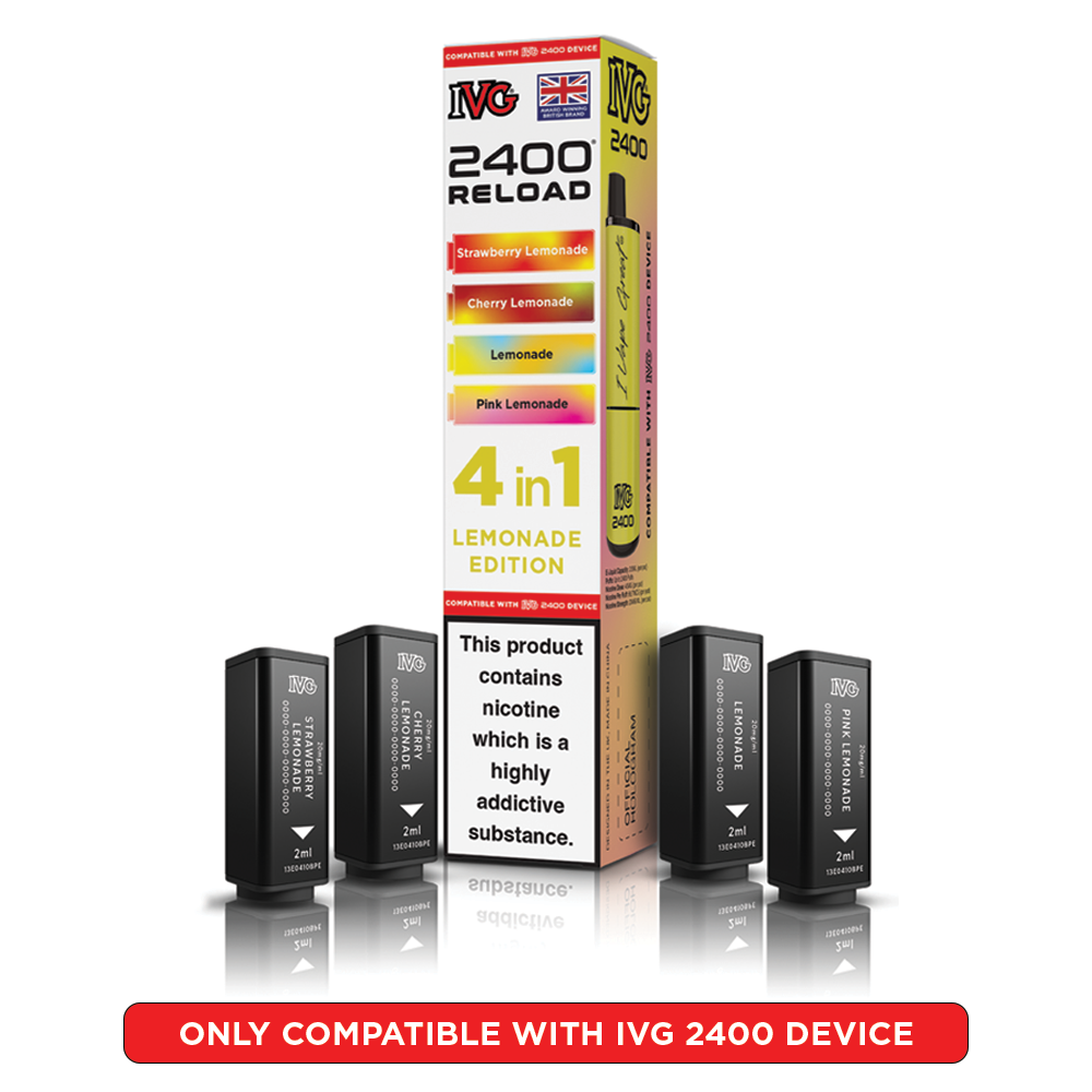 Lemonade Edition IVG 2400 Reload Pods 4 in 1 | Heat Vapes