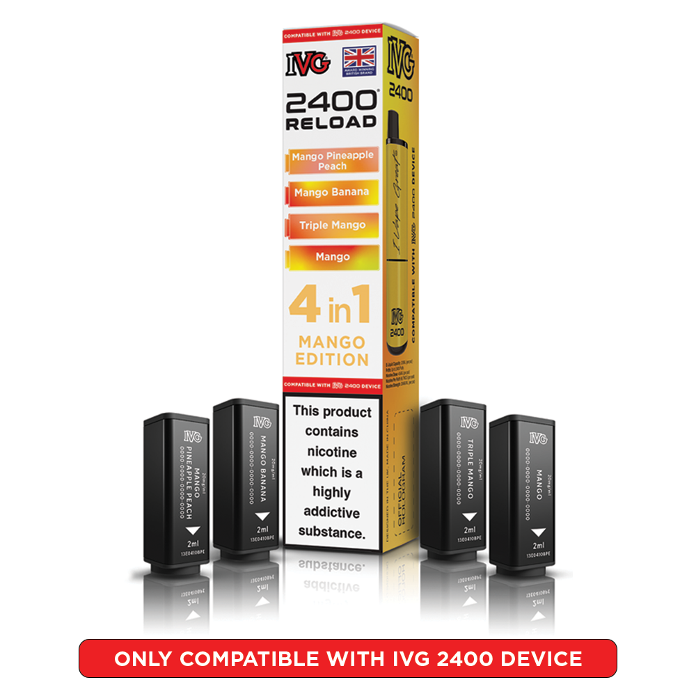 Mango Edition IVG 2400 Reload Pods 4 in 1 | Heat Vapes