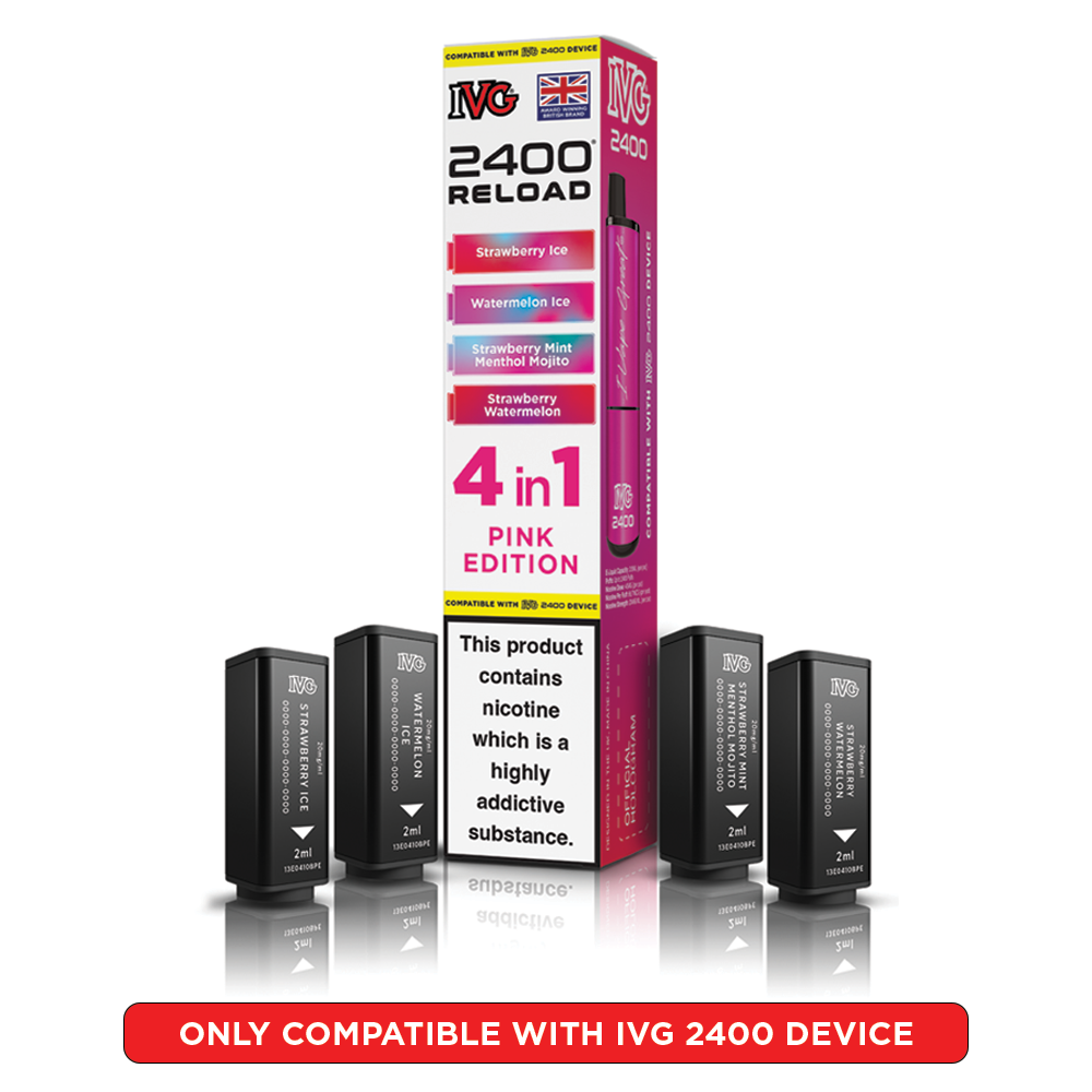 Pink Edition IVG 2400 Reload Pods 4 in 1