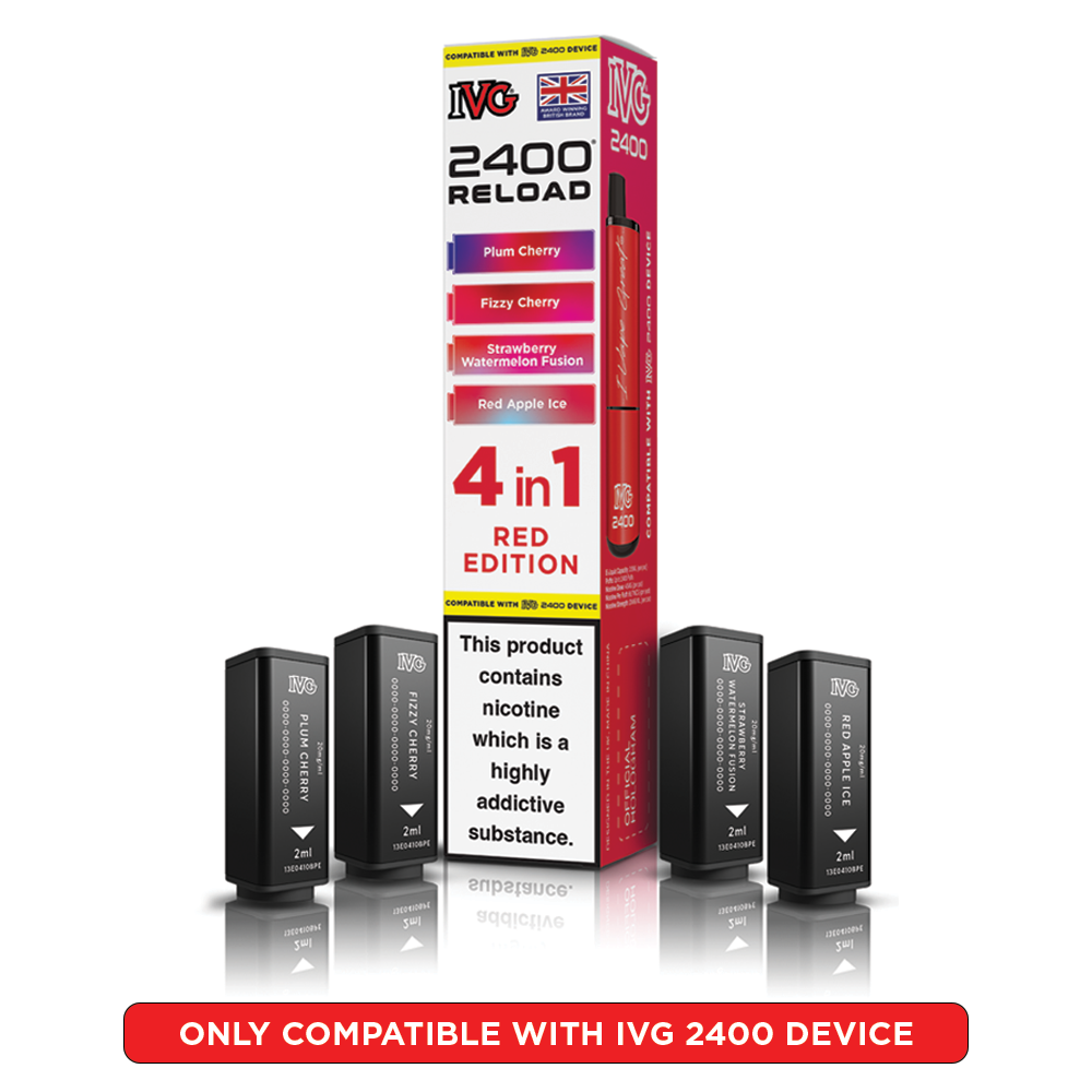 Red Edition IVG 2400 Reload Pods 4 in 1 | Heat Vapes