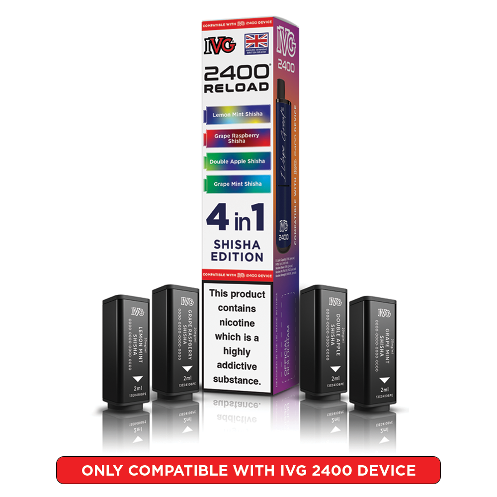 Shisha Edition IVG 2400 Reload Pods 4 in 1 | Heat Vapes