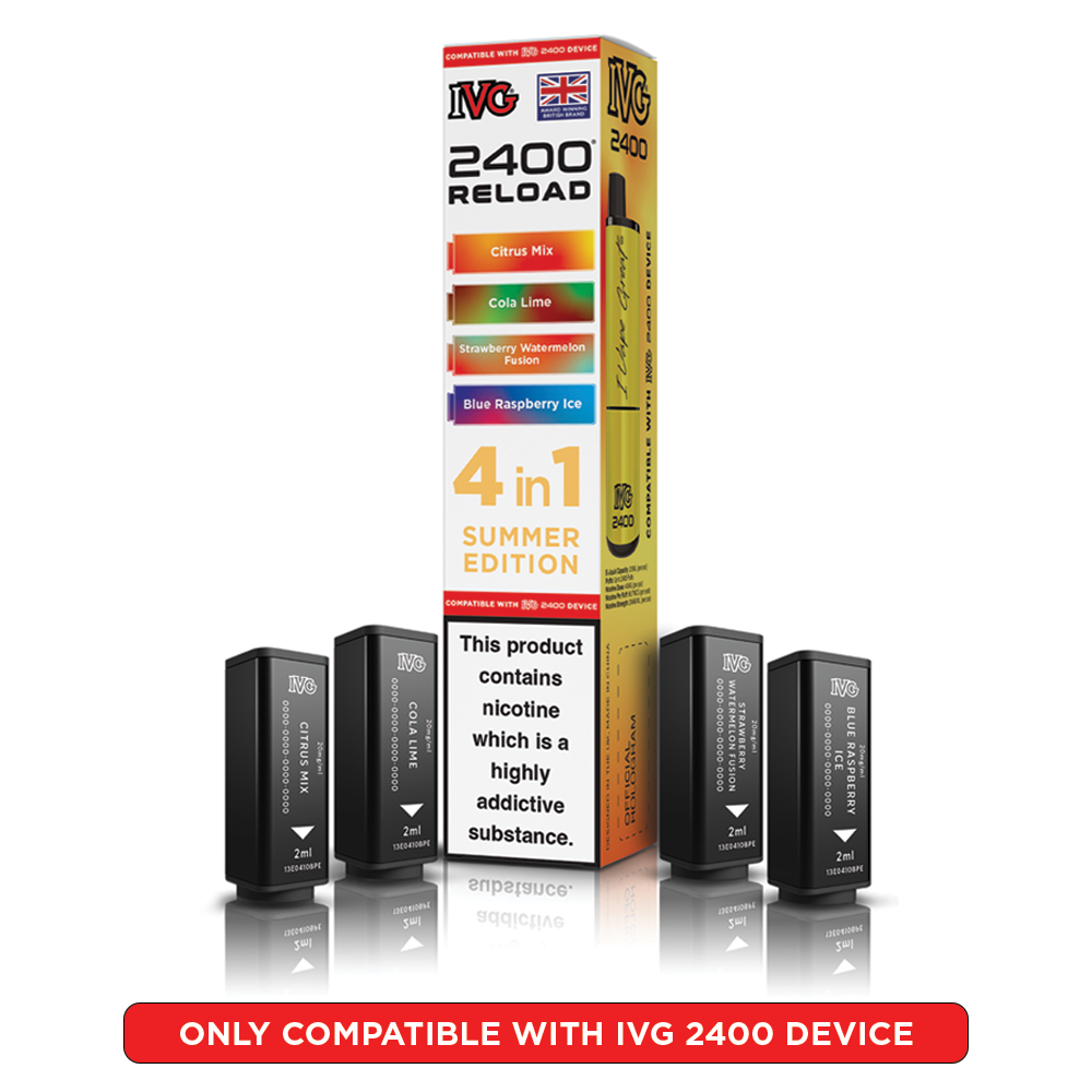 Summer Edition IVG 2400 Reload Pods 4 in 1 | Heat Vapes