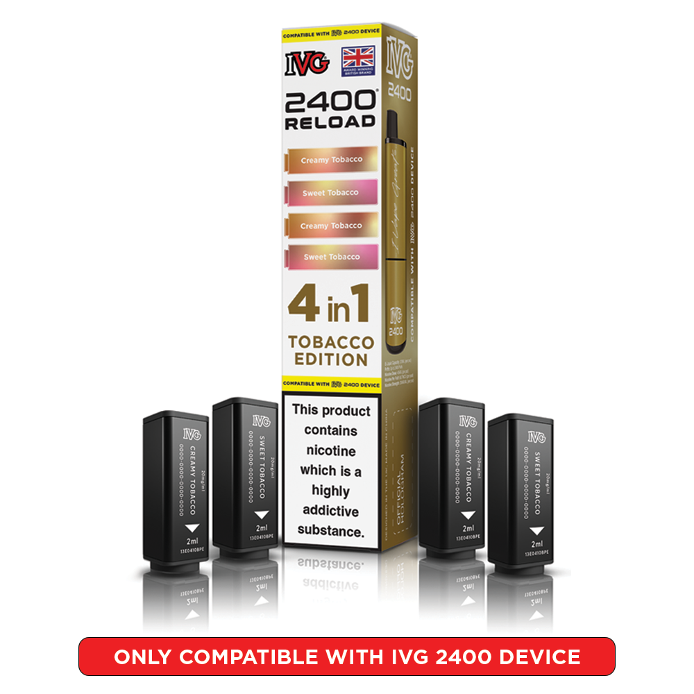 Tobacco Edition IVG 2400 Reload Pods 4 in 1 | Heat Vapes