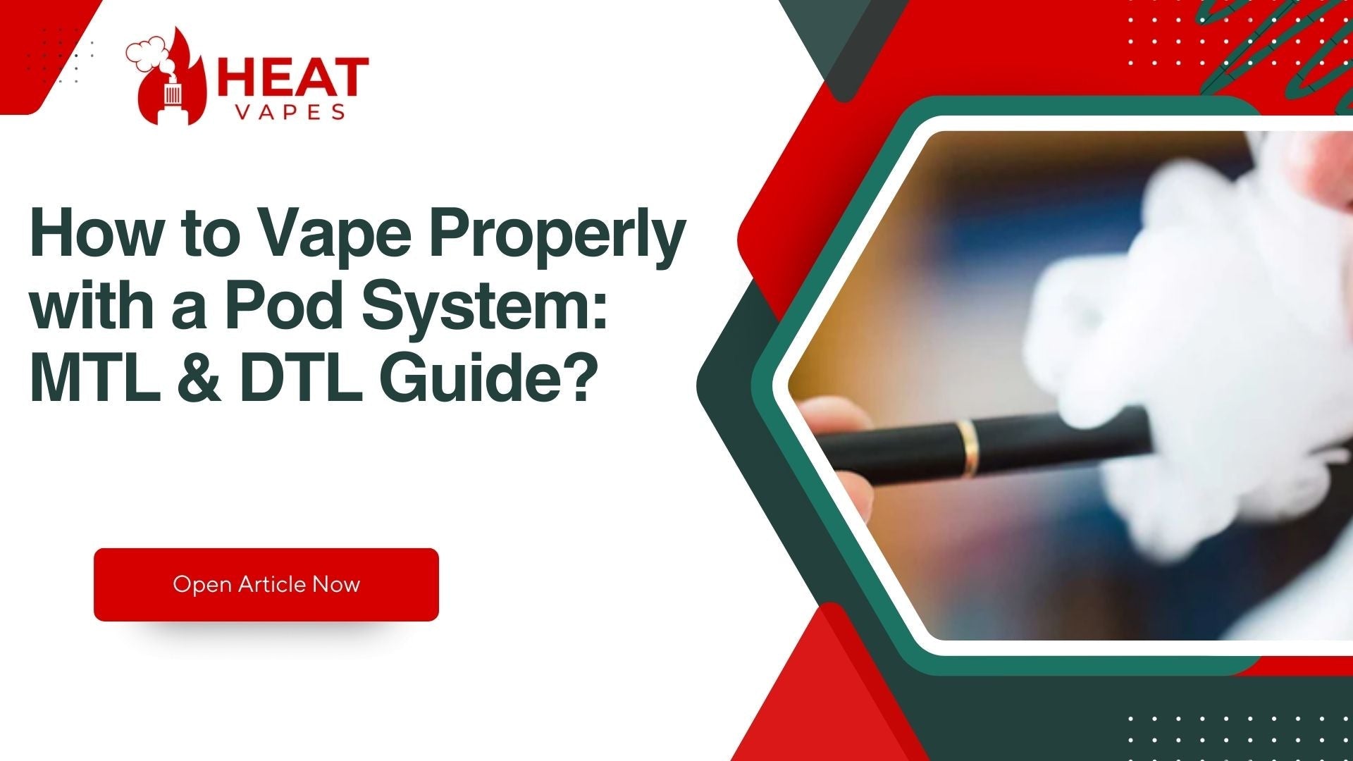 How to Vape Properly with a Pod System: MTL & DTL Guide?