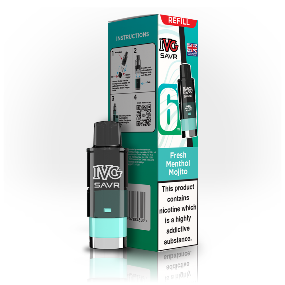 IVG SAVR Pods Fresh Menthol Mojito | Heat Vapes
