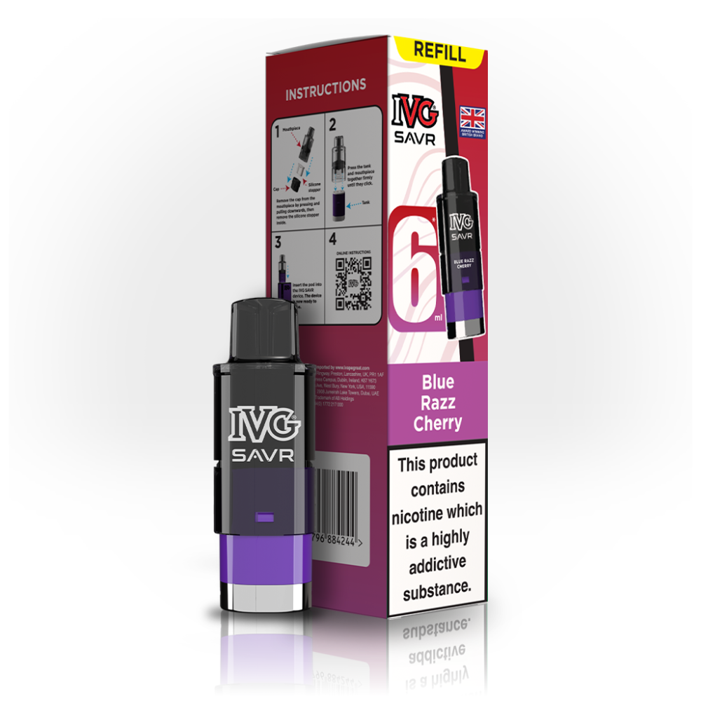 IVG SAVR Pods Blue Razz Cherry | Heat Vapes