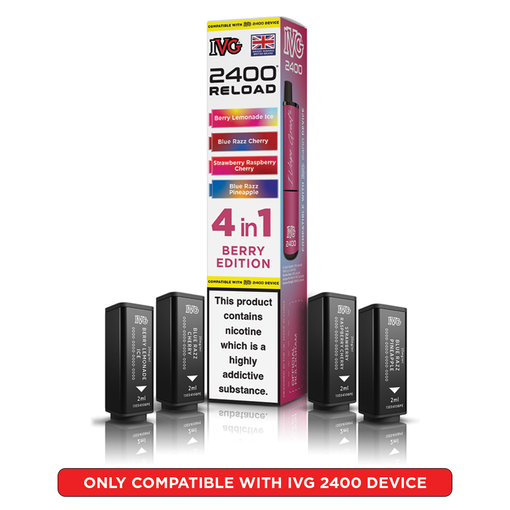 Berry Edition IVG 2400 Reload Pods 4 in 1 | Heat Vapes