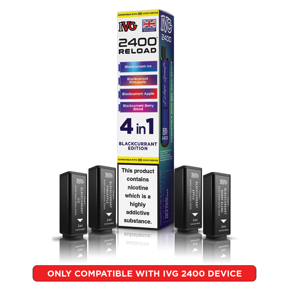 Blackcurrant Edition IVG 2400 Reload Pods 4 in 1 | Heat Vapes