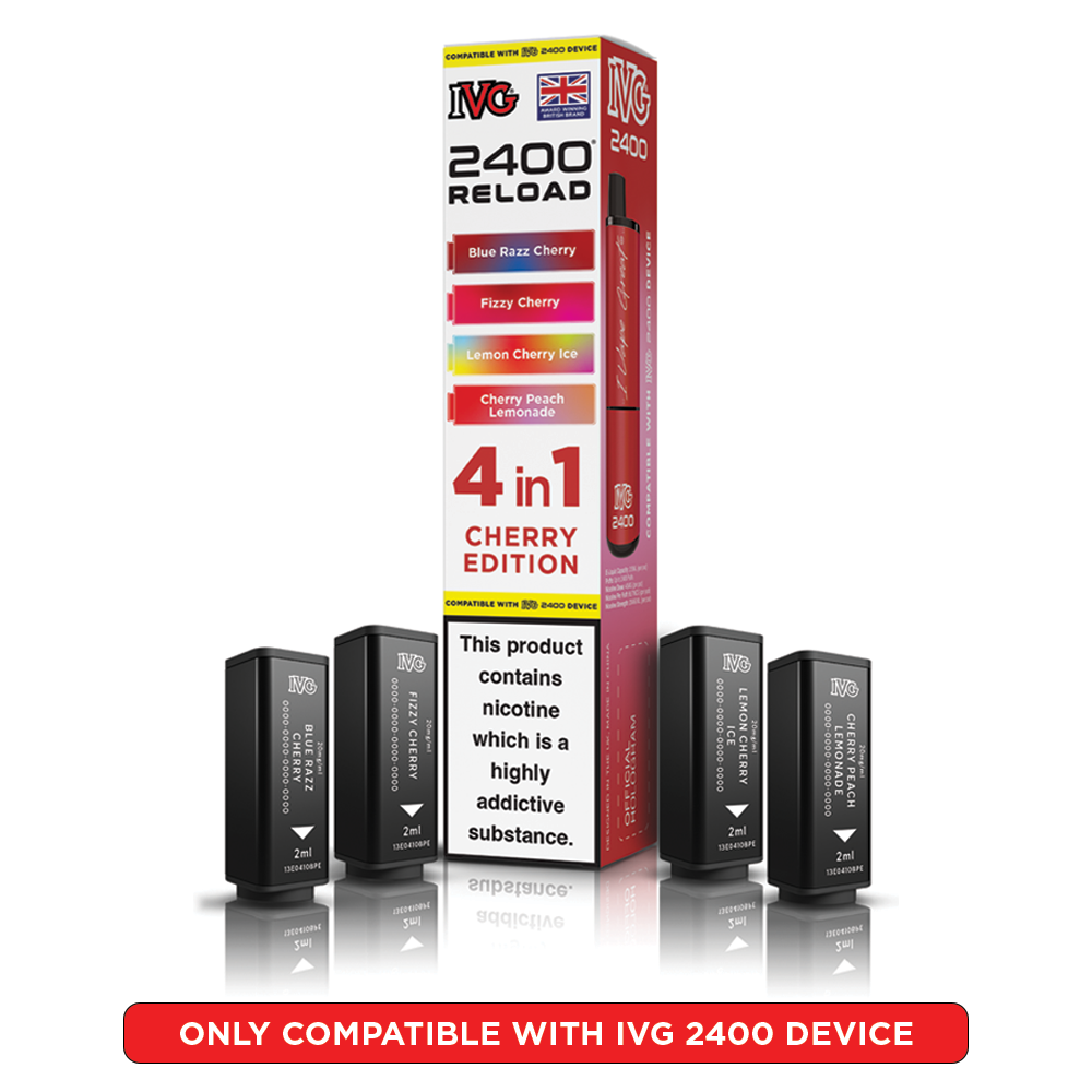 Cherry Edition IVG 2400 Reload Pods 4 in 1 | Heat Vapes