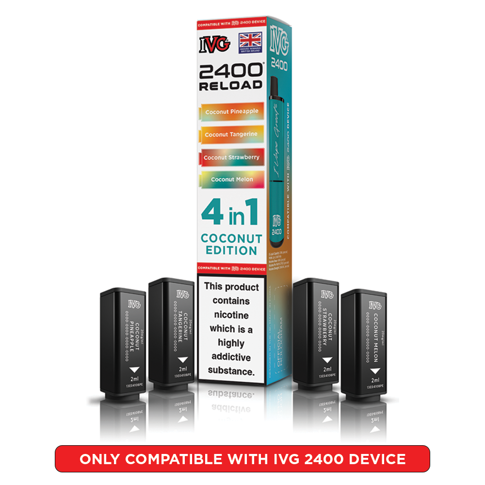 Coconut Edition IVG 2400 Reload Pods 4 in 1 | Heat Vapes