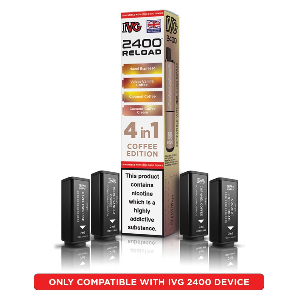 Coffee Edition IVG 2400 Reload Pods 4 in 1 | Heat Vapes