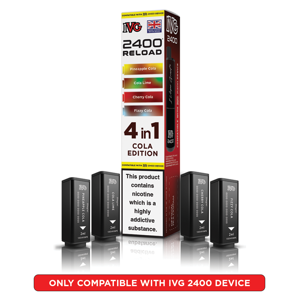 Cola Edition IVG 2400 Reload Pods 4 in 1 | Heat Vapes