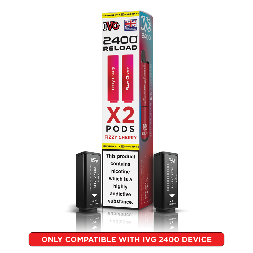 FIzzy Cherry IVG 2400 Reload Pods 2 in 1 | Heat Vapes