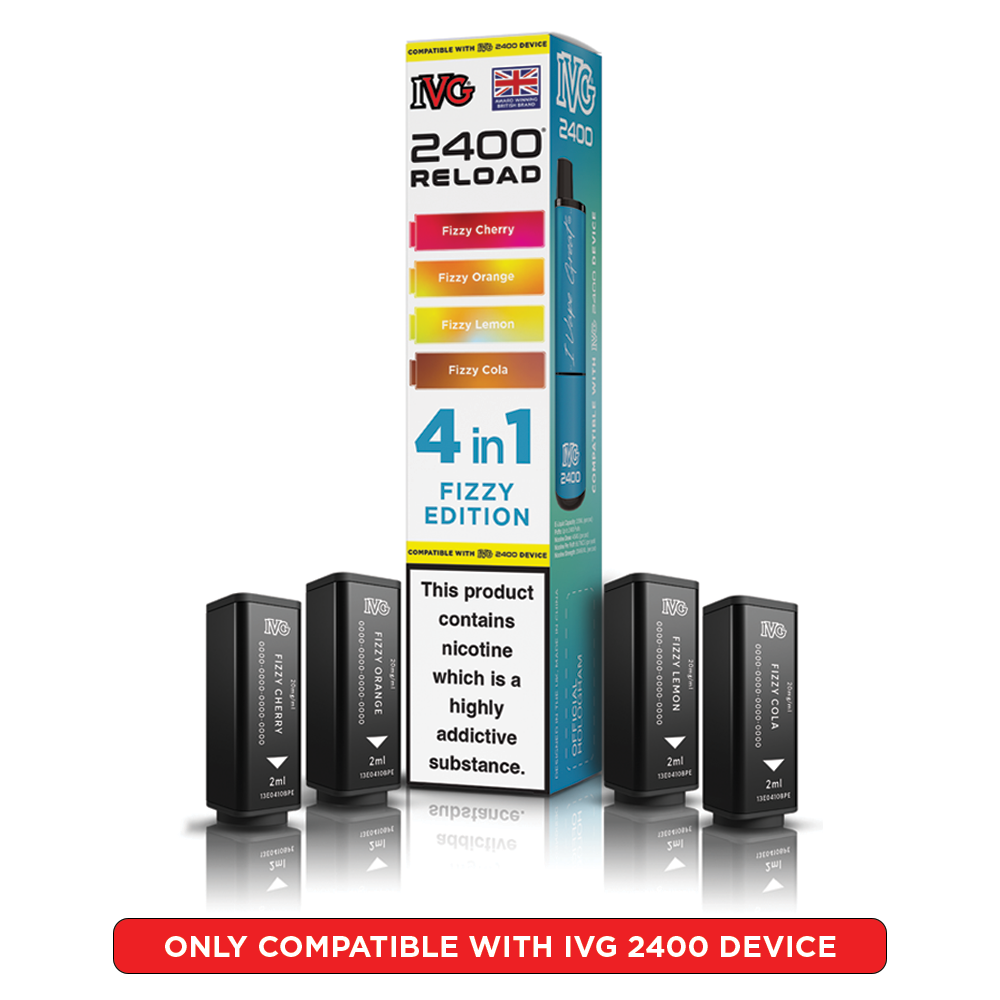 Fizzy Edition IVG 2400 Reload Pods 4 in 1 | Heat Vapes