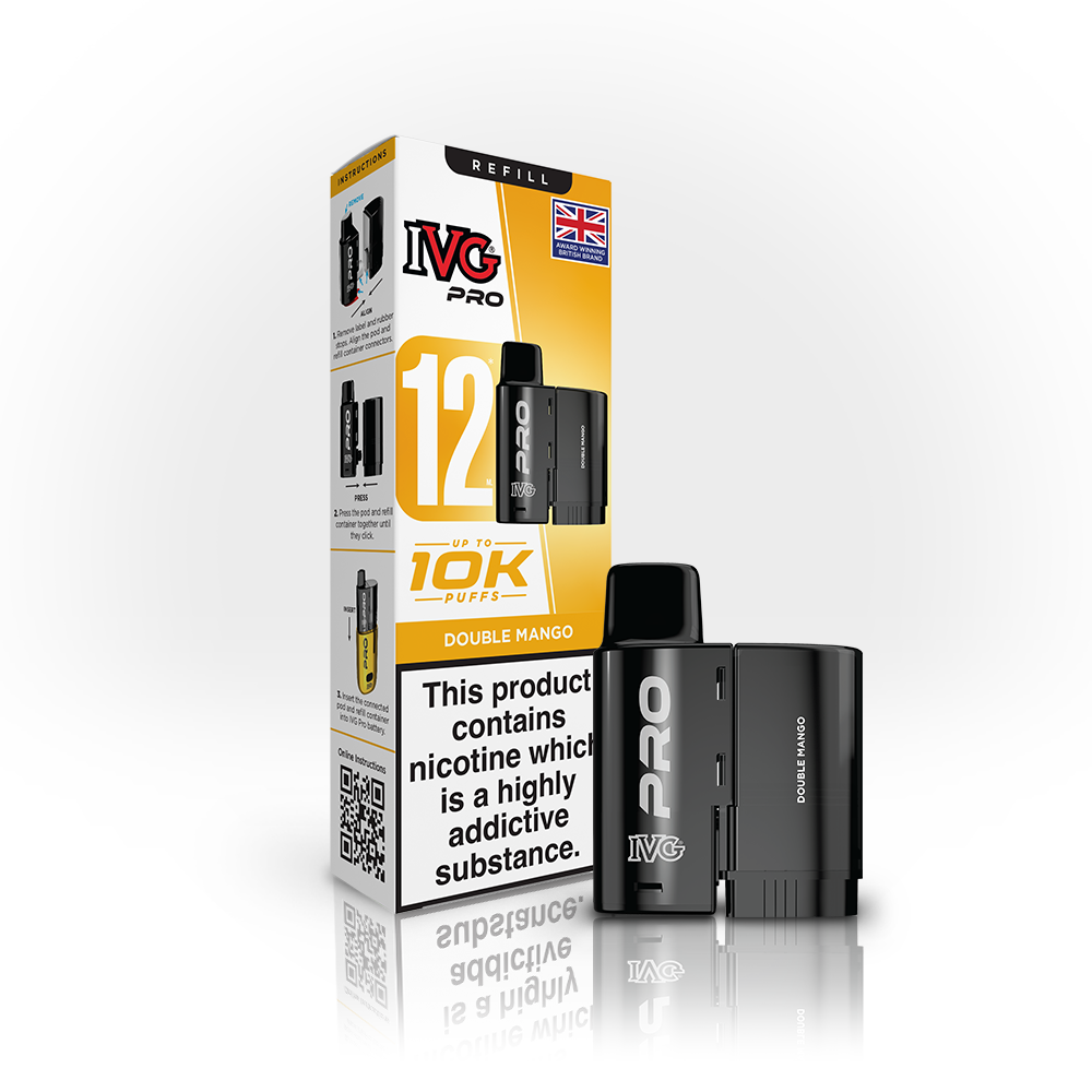 IVG Pro 12 Double Mango Refill Pack | Heat Vapes