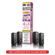 Retro Edition IVG 2400 Reload Pods 4 in 1 | Heat Vapes